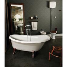 Aquatica Nosta-Wht-Ash-Legs - Nostalgia-Wht-Ash-Legs Freestanding Cast Stone Bathtub