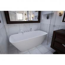 Aquatica Arab-Wall - Arabella-Wall Back To Wall Solid Surface Bathtub