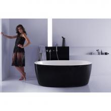 Aquatica PS174A-Blck-Wht - Aquatica Purescape 174A-Blck-Wht Freestanding Acrylic Bathtub