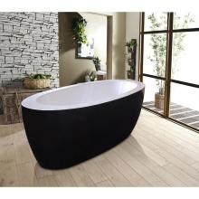 Aquatica PS174B-Blck-Wht - PureScape 174B-Blck-Wht Freestanding Acrylic Bathtub