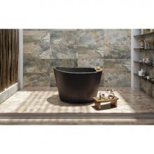 Aquatica True Ofuro-Blck-Tranq - Aquatica True Ofuro Black Tranquility Heated Japanese Bathtub