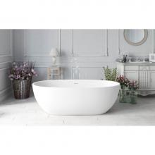 Aquatica PS617M - Aquatica Corelia-Wht™ Freestanding Solid Surface Bathtub