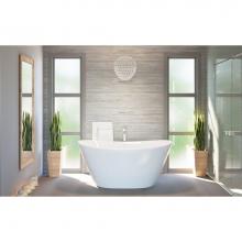 Aquatica PS748G-Wht - Aquatica Luna Freestanding Solid Surface Bathtub - High Gloss