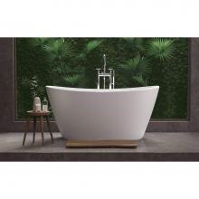 Aquatica PS748M-Wht - Aquatica Luna Freestanding Solid Surface Bathtub - Fine Matte