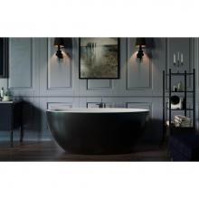 Aquatica Sens-Mini-F-Black-Wht - Aquatica Sensuality™ Mini-F-Blck-Wht Freestanding Solid Surface Bathtub