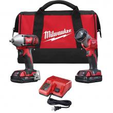 Milwaukee Tool 2693-22 - M18 Combo 3/8 Imp Wr/Lgt/Chgr Compact Kit