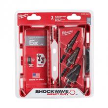 Milwaukee Tool 48-89-9257 - Shockwave Impact Duty Step Bit Electrician Set (No.1, No.4, No.9)