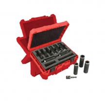 Milwaukee Tool 49-66-4484 - Shockwave 1/2'' Dr Thin Wall Deep Impact Socket Set 9Pc