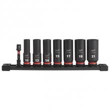 Milwaukee Tool 49-66-7021 - 8Pc Shockwave Impact Duty 3/8'' Drive Metric Deep 6 Point Socket Set