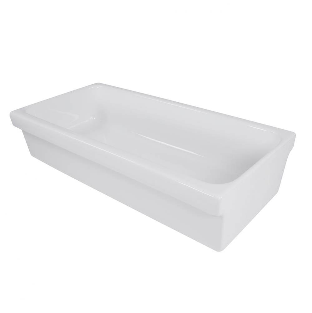 35.5 Inch Rectangular Italian Fireclay Vessel Sink