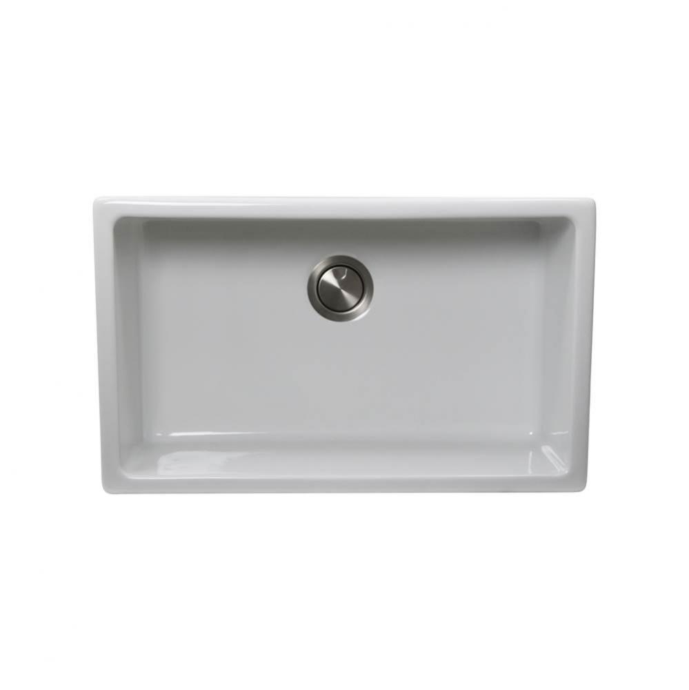 Orleans Collection Italian Fireclay 30-inch Fireclay Farmhouse Sink