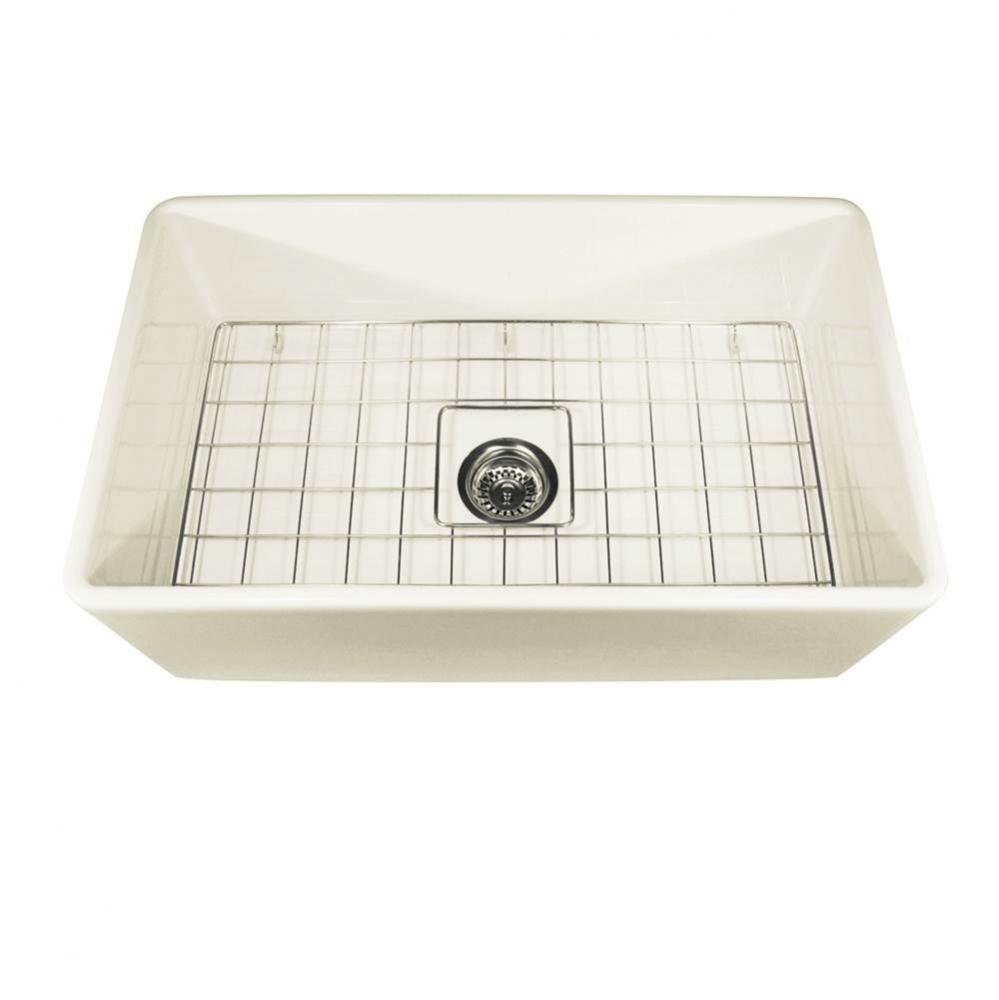 30 Inch Bisque Fireclay Farmhouse Kitchen Sink T-FCFS30B