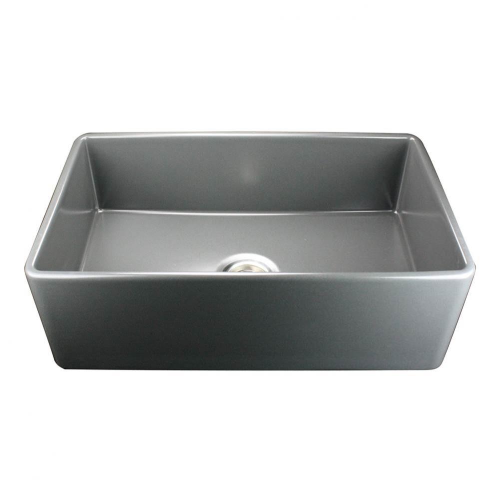 30 Inch Bluff Grey Fireclay Farmhouse Kitchen Sink