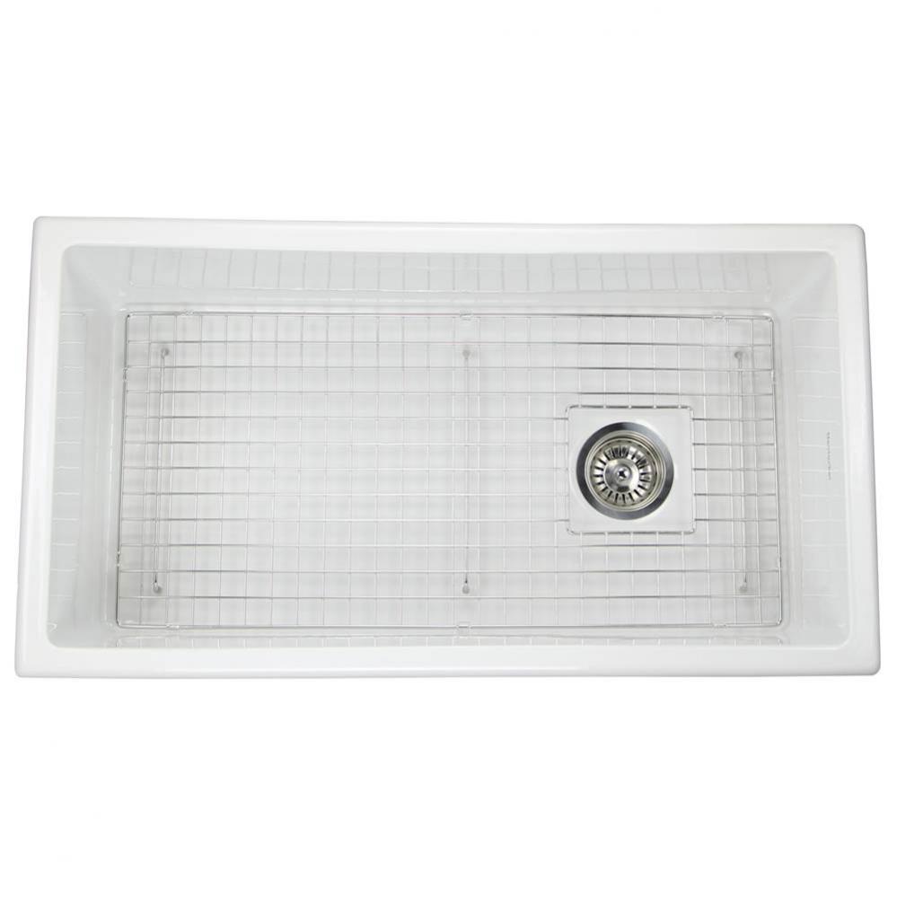 34-Inch Undermount Fireclay Kitchen Sink