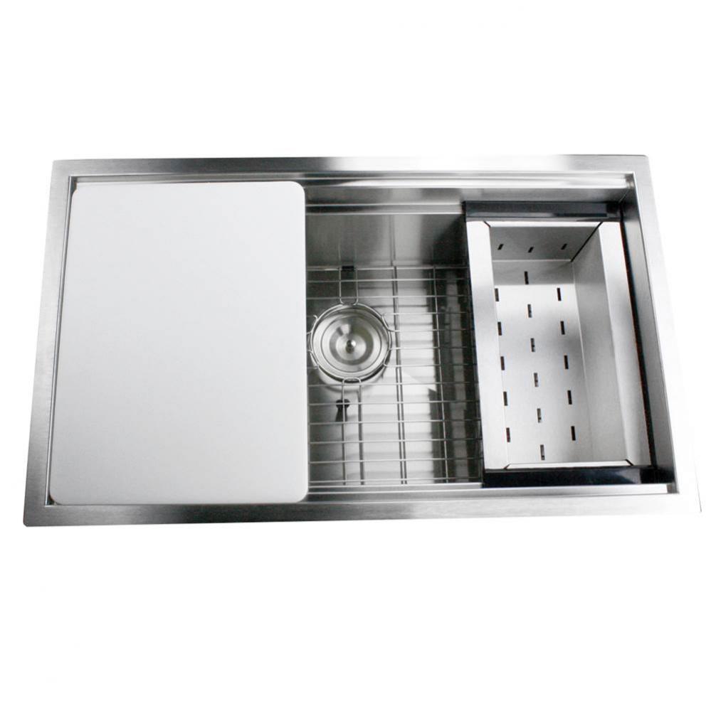 30 Inch Pro Series Single Bowl Undermount Prep Station