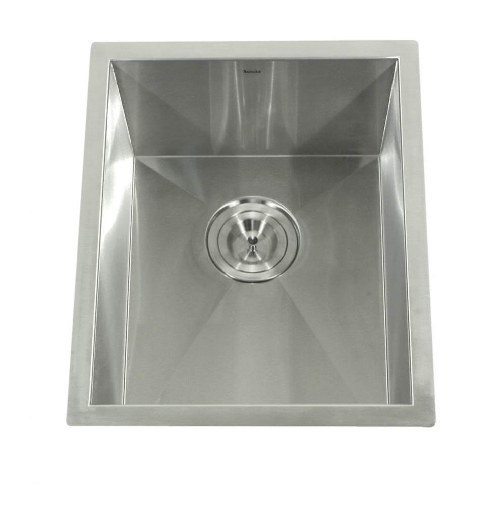 15 Inch Pro Series Rectangle Undermount Zero Radius Stainless Steel Bar/Prep Sink