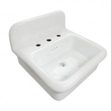 Nantucket Sinks NS-VCDM20-WW - Fireclay 30'S Style Sink In All White