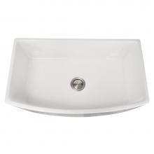 Nantucket Sinks FCFS3320CA-W - Italian Made Fine Fireclay Curved Apron Farmer Sink Finished In A White Finish, Optional Bottom Gr