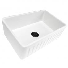 Nantucket Sinks FCFS3320-FL - 33 Inch Fireclay Farmhouse Kitchen Sink