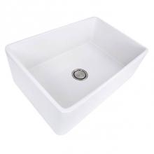 Nantucket Sinks FCFS3020-FL - 20 Inch Fireclay Farmhouse Kitchen Sink T-Fcfs20