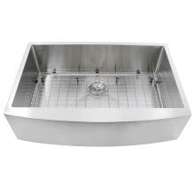 Nantucket Sinks Apron332210-SR-16 - 33 Inch Pro Series Small Radius Farmhouse Apron Front Stainless Steel Sink