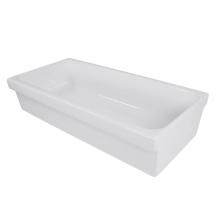 Nantucket Sinks Canal35-90 - 35.5 Inch Rectangular Italian Fireclay Vessel Sink