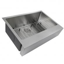 Nantucket Sinks EZApron30 - Patented Design Stainless Steel Apron Sink