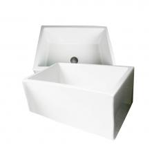 Nantucket Sinks Hyannis-24 - Fireclay 24 Inch Farmhouse Apron Sink Hyannis-24