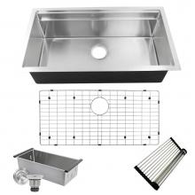 Nantucket Sinks SR-PS-3620-16 - 16 Gauge 304 Stainless Small Radius Rectangle Undermount Sink With Specially Designed Ledges. Incl