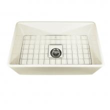 Nantucket Sinks T-FCFS30B - 30 Inch Bisque Fireclay Farmhouse Kitchen Sink T-FCFS30B