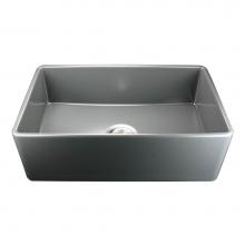 Nantucket Sinks T-FCFS30G - 30 Inch Bluff Grey Fireclay Farmhouse Kitchen Sink