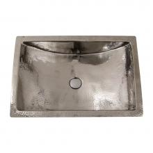 Nantucket Sinks TRS2416 - 23.75 Inch Hand Hammered Stainless Steel Bathroom Sink