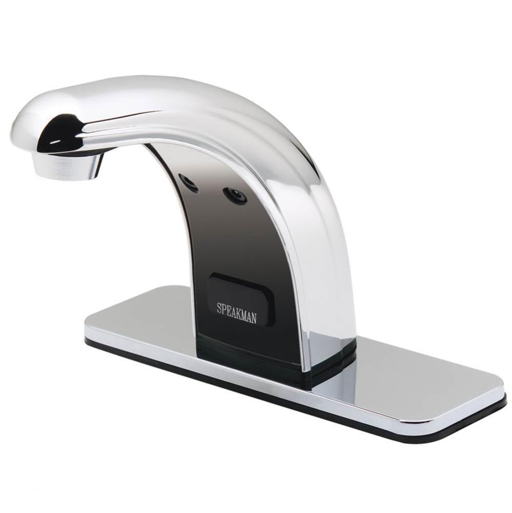 SensorFlo Classic S-8811-CA-E AC Powered Sensor Faucet with 4'' Deck Plate and Under Cnt