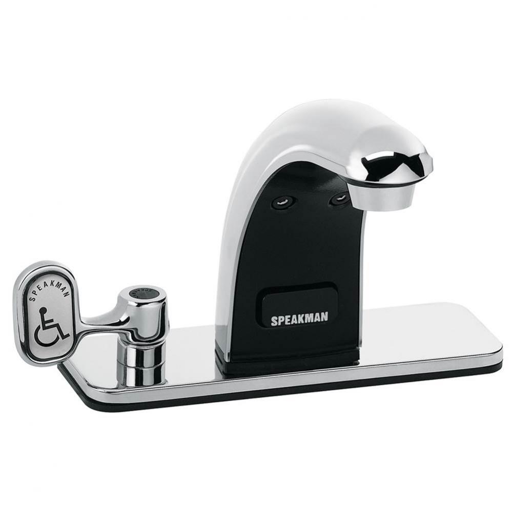 SensorFlo Classic S-8818-CA-E AC Powered Sensor Faucet with 4'' Deck Plate, Under Cntr M