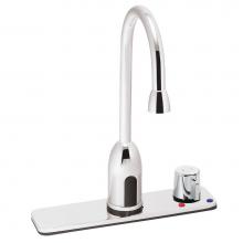 Speakman S-9222-CA-E - SensorFlo Gooseneck S-9222-CA-E AC Powered Sensor Faucet with 8'' Deck Plate and Above C