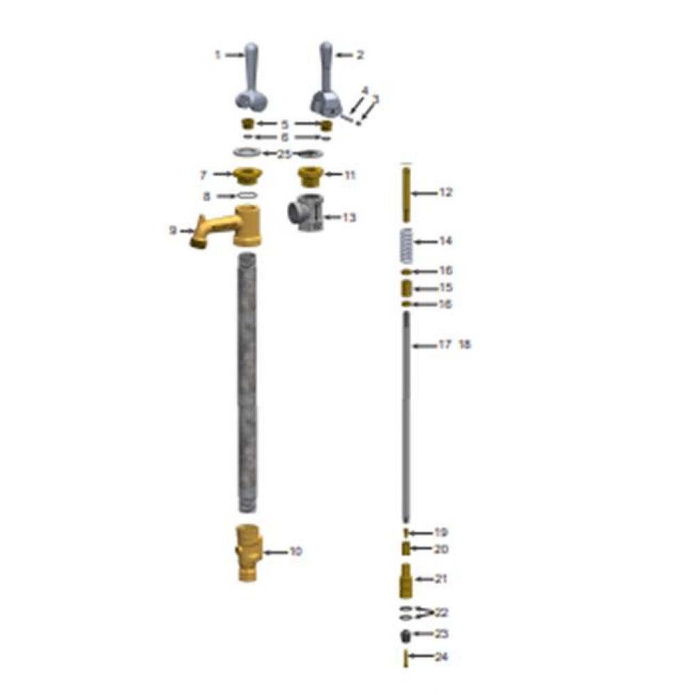 3 FT OP PIPE FOR 1'' U75 48 1/8 OAL