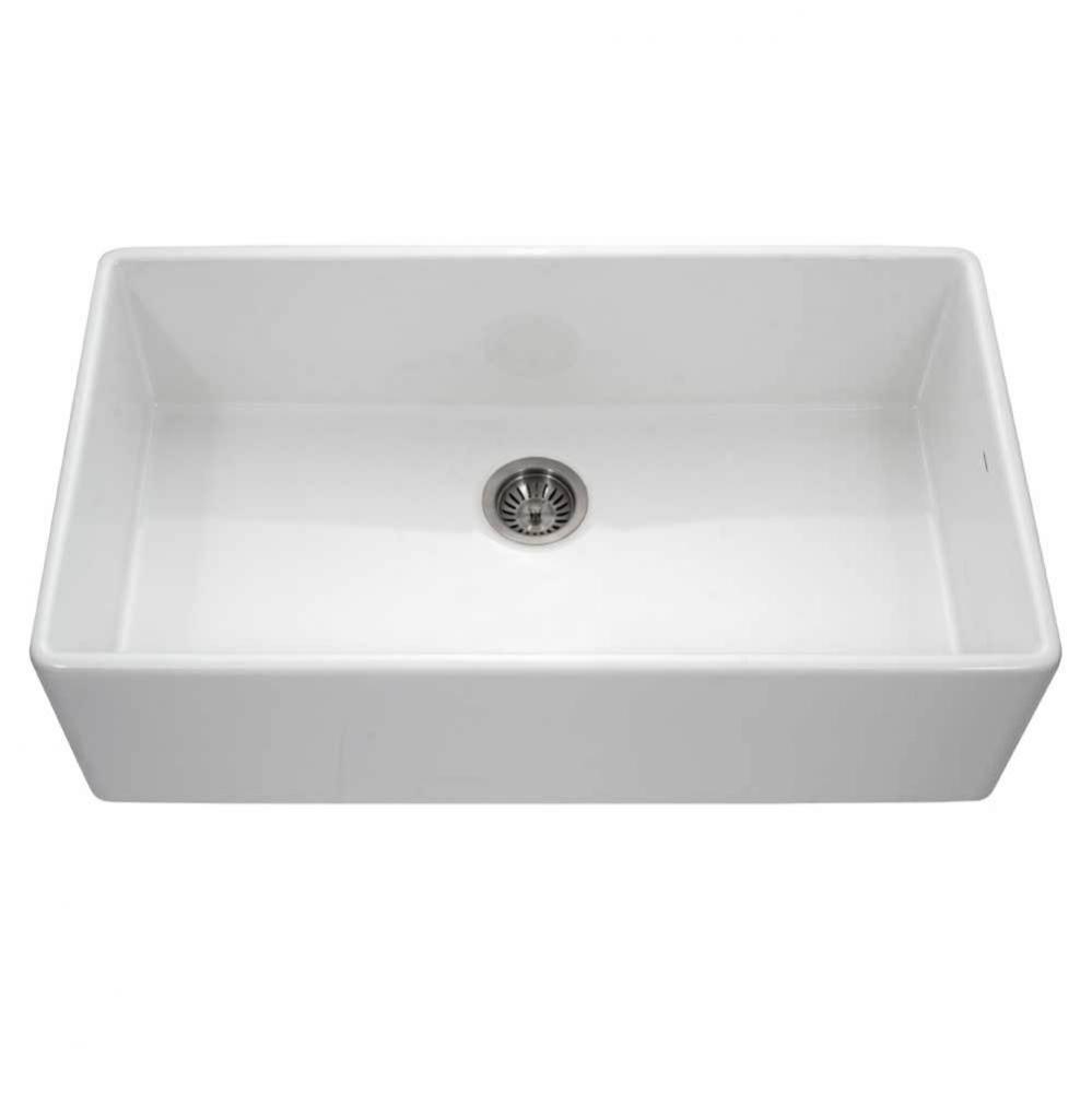 Chelsea 36'' Apron-Front Fireclay Single Bowl Kitchen Sink, White