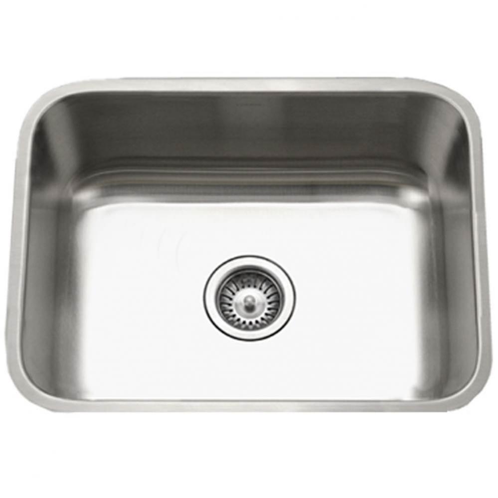 Enterprise 23'' Undermount Stainless Steel Single Bowl Kitchen Sink, 18 Gauge, Bulk Pack