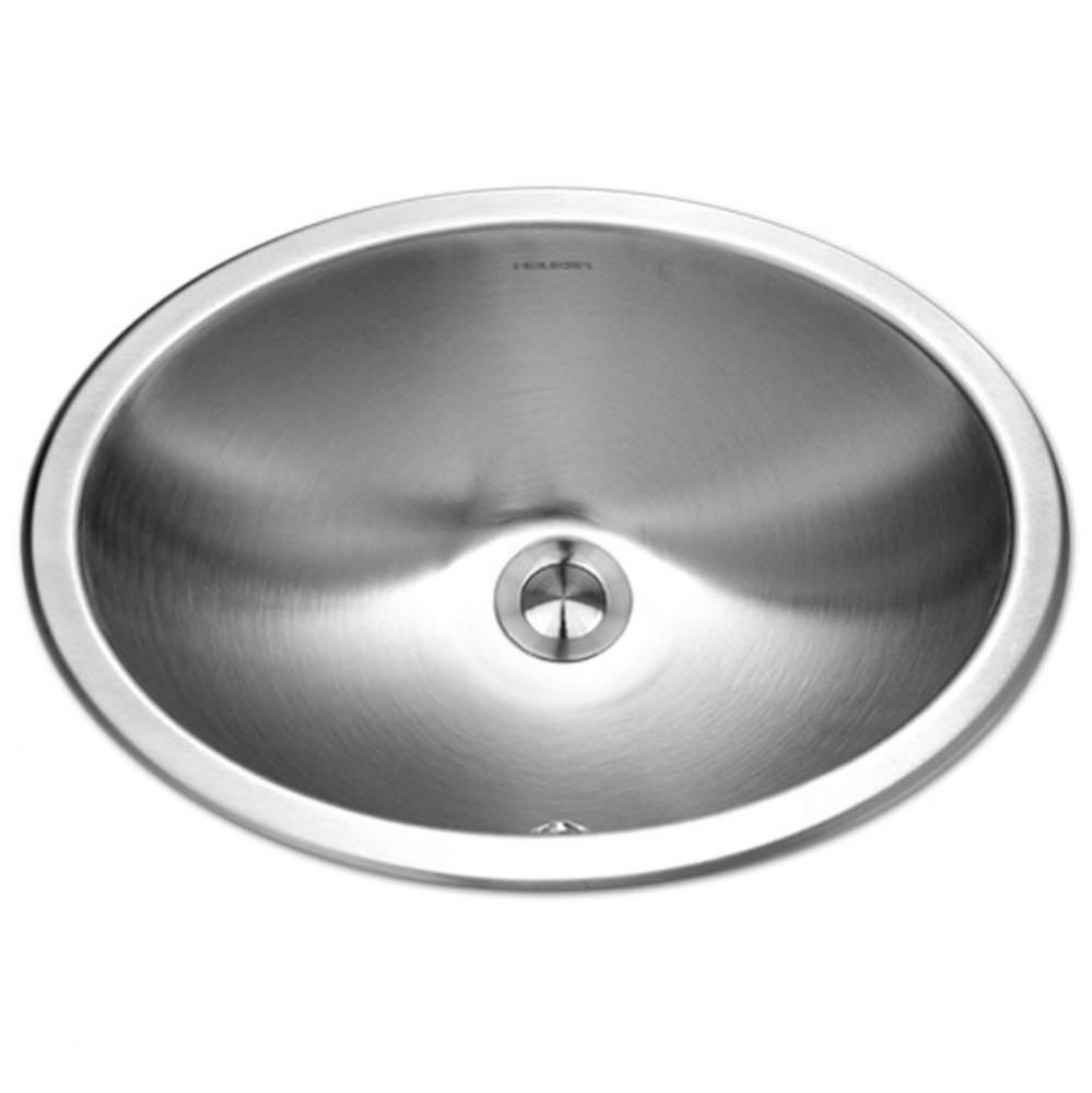 Halo 18'' Topmount Stainless Steel Oval Bowl Lavatory Sink with Overflow