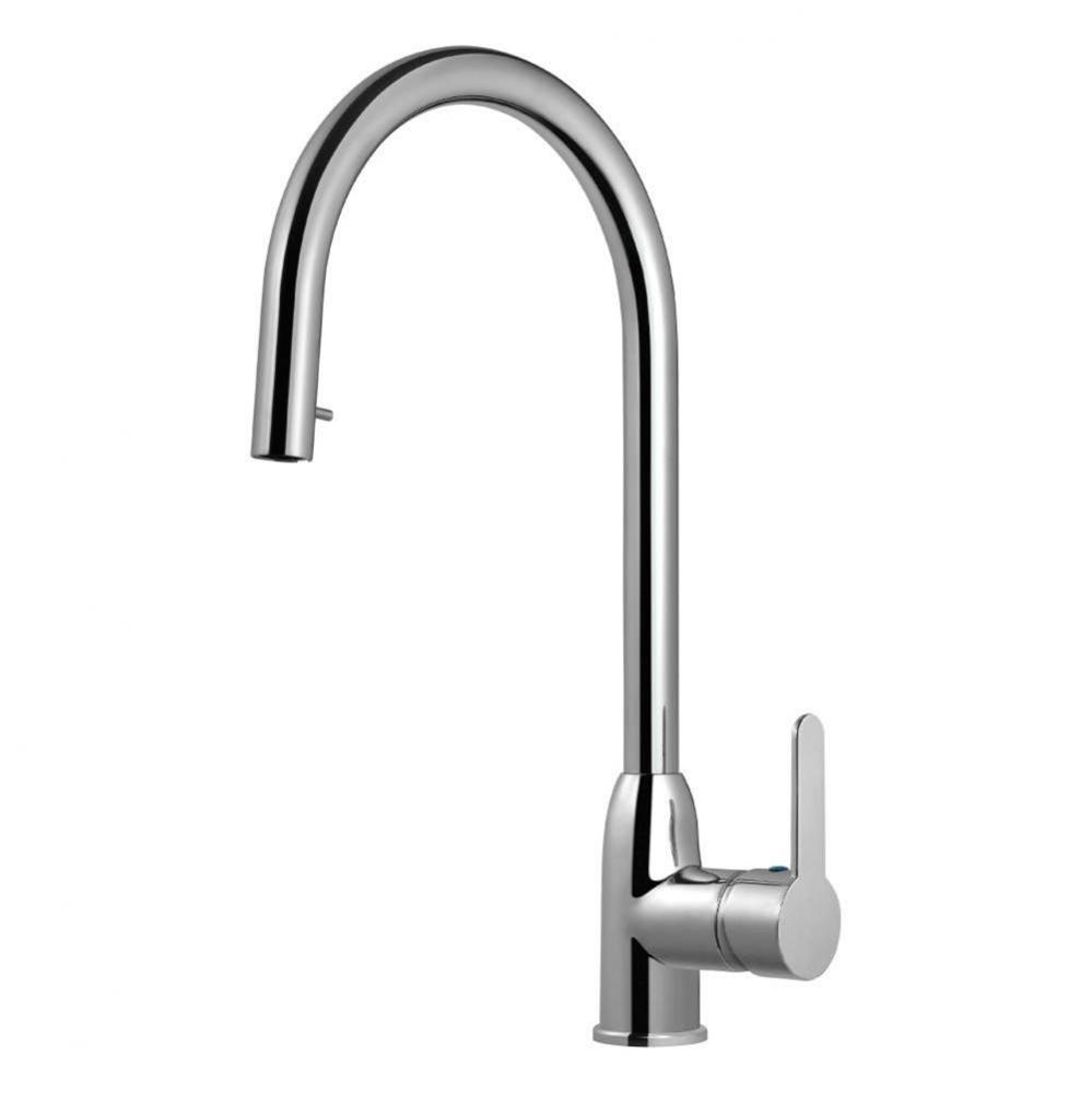 Apex Dual Function Hidden Pull Down Kitchen Faucet in Polished Chrome