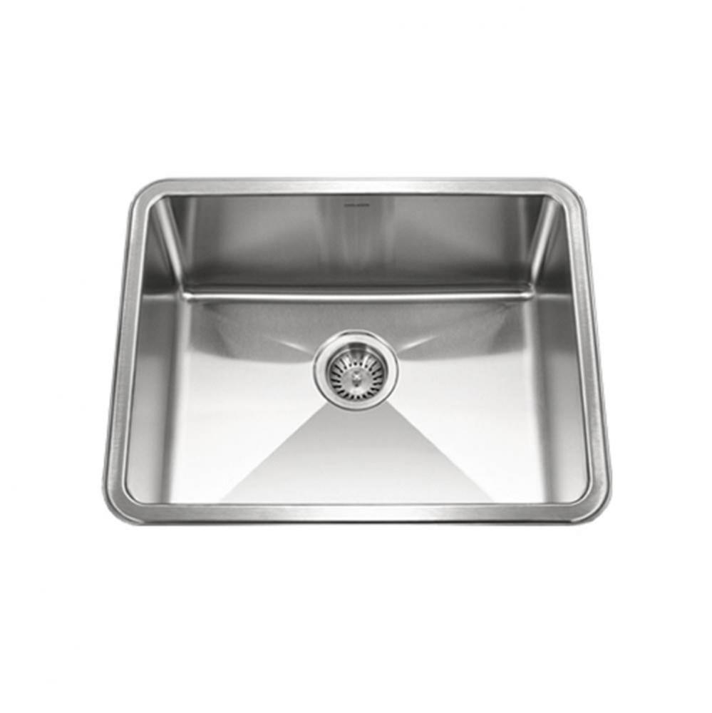 Hydrus 23'' 15MM Radius Undermount Stainless Steel Single Bowl Kitchen Sink, Bulk Pack