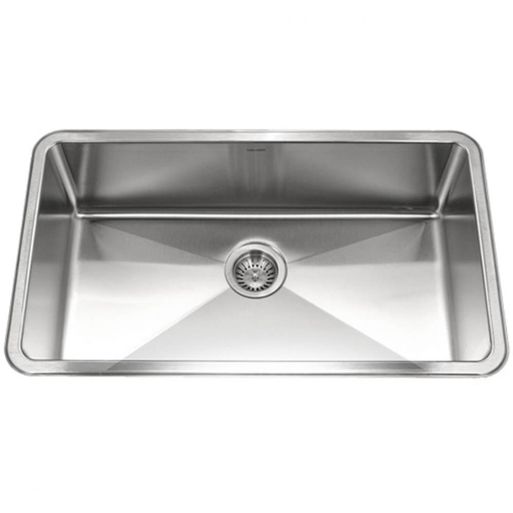 Hydrus 32'' 15MM Radius Undermount Stainless Steel Large Single Bowl Kitchen Sink, Bulk