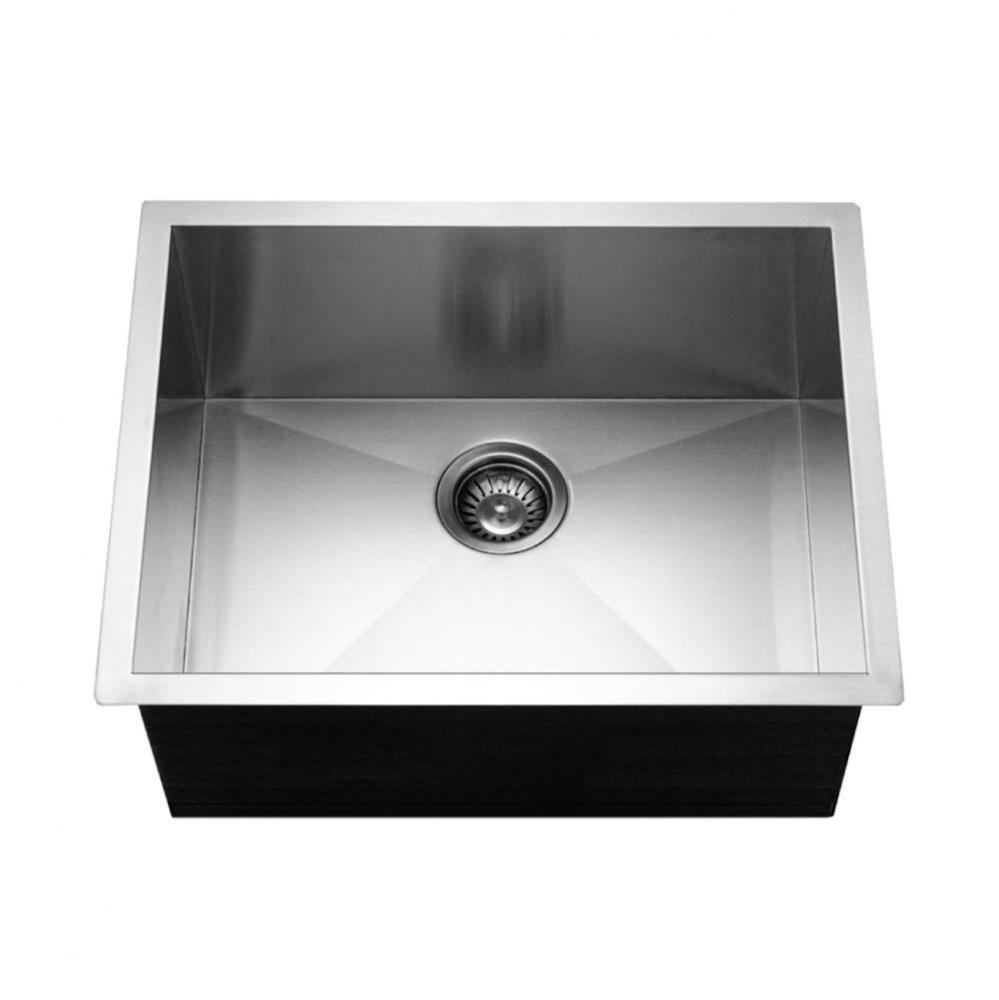 Prizm 23'' ADA Zero Radius Undermount Stainless Steel Sink, 5'' Depth