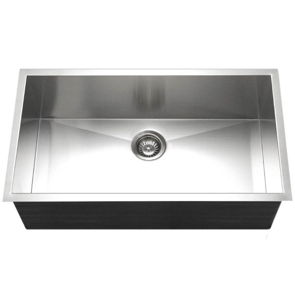 Prizm 32'' ADA Zero Radius Undermount Stainless Steel Sink, 5'' Depth