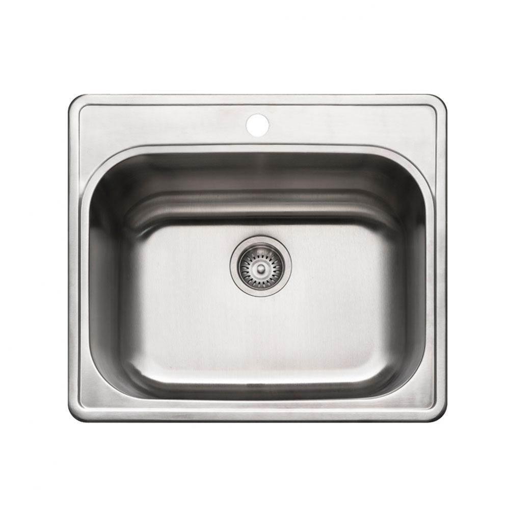 Revive 25'' Topmount Stainless Steel 1-hole Laundry Sink