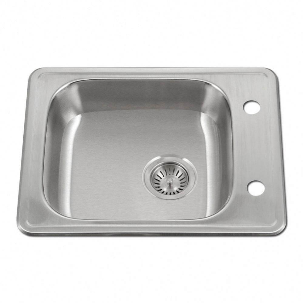 Revive 22'' ADA Topmount Stainless Steel 2-hole Sink,  6'' Depth, Bulk Pack