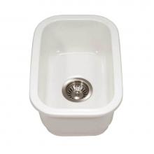 Hamat CHE-1319BU-WH - Chelsea 13'' Undermount Fireclay Bar Sink, White