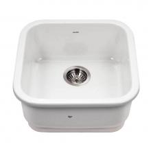 Hamat CHE-1919BU-WH - Chelsea 19'' Undermount Fireclay Bar Sink, White