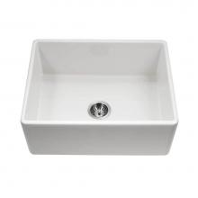 Hamat CHE-2620SA-WH - Chelsea 26'' Apron-Front Fireclay Single Bowl Kitchen Sink, White