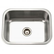 Hamat CLA-2318S-20 - Classic 23'' Undermount Stainless Steel Single Bowl Kitchen Sink, Bulk Pack